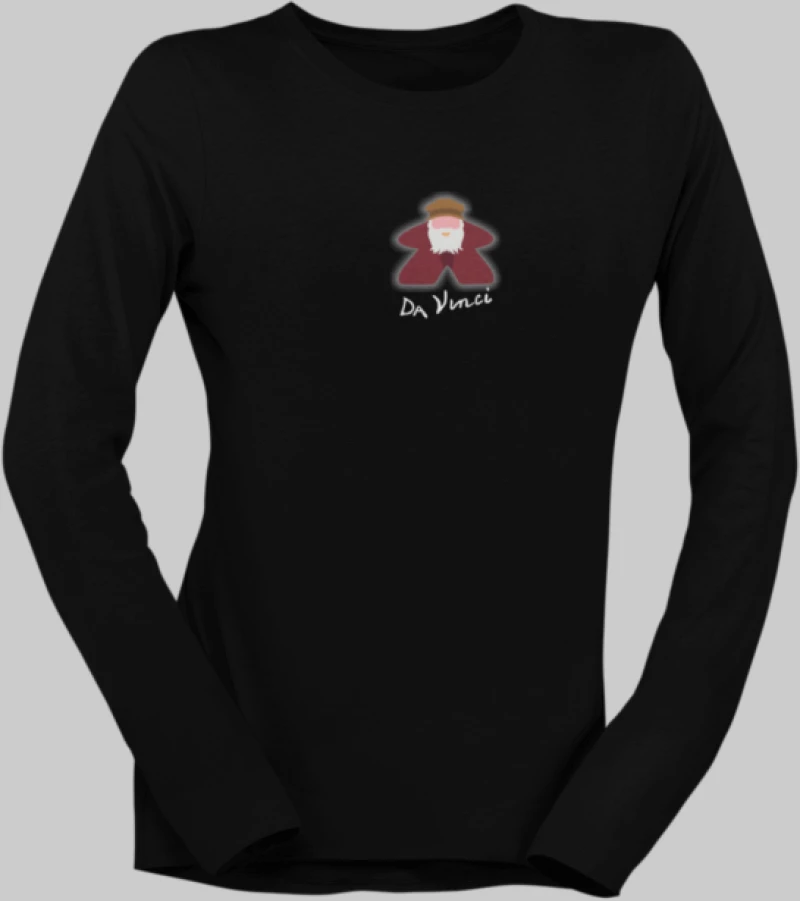Da Vinci Meeple μακρυμάνικο w T-shirt - OXBLOOD
