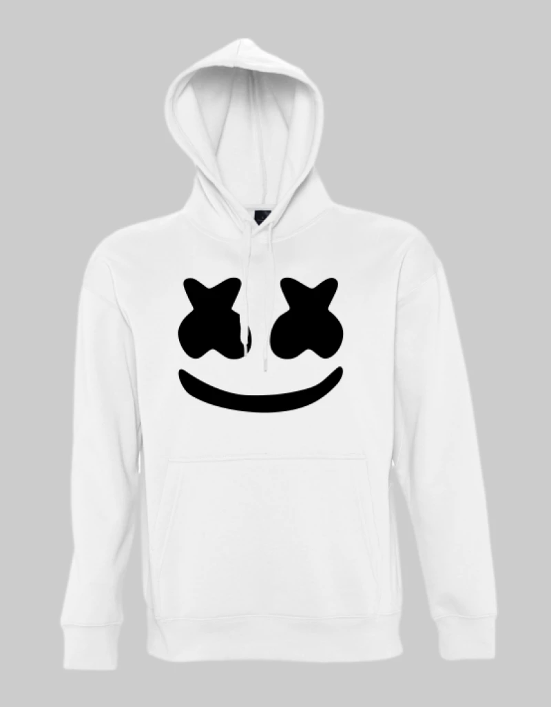 Marshmello dj hoodie - WHITE