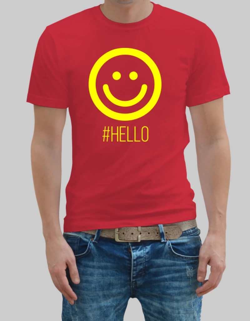 Hello man t-shirt - RED