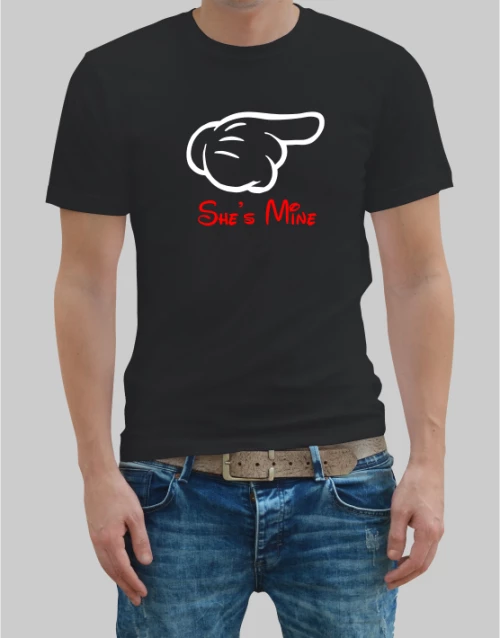 She's Mine T-shirt - BLACK