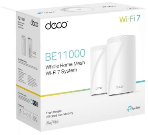 Tp-Link BE11000 Whole Home Mesh Wi-Fi 7 System Deco BE65(2-PACK)