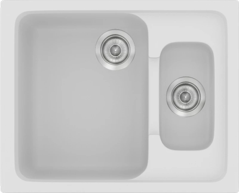 Νεροχύτης Συνθετικός Γρανίτης Sanitec Classic  330 (62X51) Αντιστρεφόμενος Επικαθήμενος 00 _WHITE