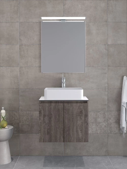 Έπιπλο Μπάνιου Furnibath Madrid 60TC Royal Grey Βάση,Νιπτήρας,Καθρέφτης (5MDCT60CGR)