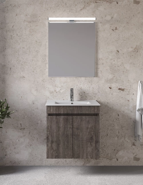 Έπιπλο Μπάνιου Furnibath Valencia 61 Royal Grey Βάση,Νιπτήρας,Καθρέφτης (6VL61CGR)