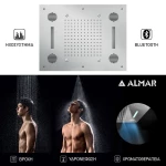 ΚΕΦΑΛΗ ΟΡΟΦ.TEMPTATION 63x48 ΗΧΟΣ-ΧΡΩΜΑΤ.ALMAR INOX CHROME