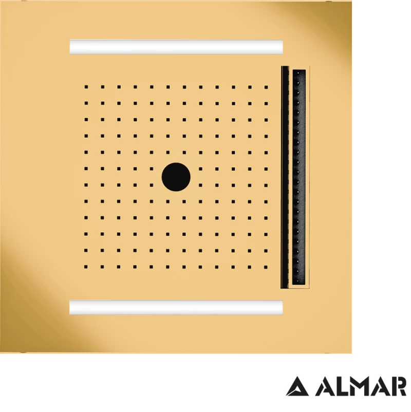 ΚΕΦΑΛΗ ΟΡΟΦ.TEMOTION ΧΡΩΜΑΤ/ΠΕΙΑ 50x50 ALMAR INOX PVD BRUSHED GOLD