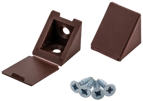 Γωνία Σύνδεσης 35x25x25x25mm Πλαστικό Καφέ