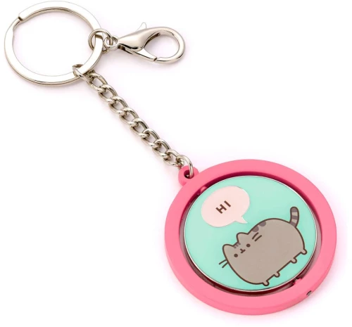 Pusheen Keychain "Hi , Bye" Spinning