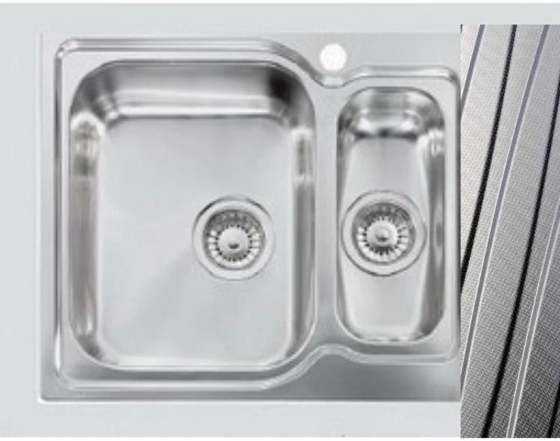 Νεροχύτης Sanitec Matico Ιnox Ένθετος Αντιχαρακτικός 58 x 50 (11692)