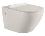 Λεκάνη Κρεμαστή Rimless Λευκή Inter Ceramic ICC 3755 με Κάλυμμα Slim Soft Closing Duroplast