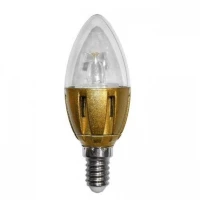 Λάμπα LED 3W Ε14 5500k 180lm Κερί με χρυσή βάση 13-140230-G LUMEN 13-140230-G