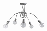 Κρεμαστό Φωτιστικό Οροφής 5xΕ27 40x80 Arkolight 1352-2/5 Ασημί
