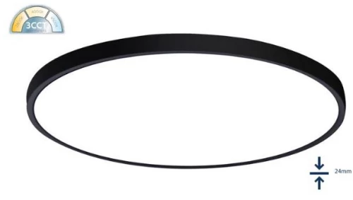 Πλαφονιέρα Οροφής Στρογ LED 3CCT 64W Φ80 8320lm PANAGOULAS 05-00453-2 Μαύρο