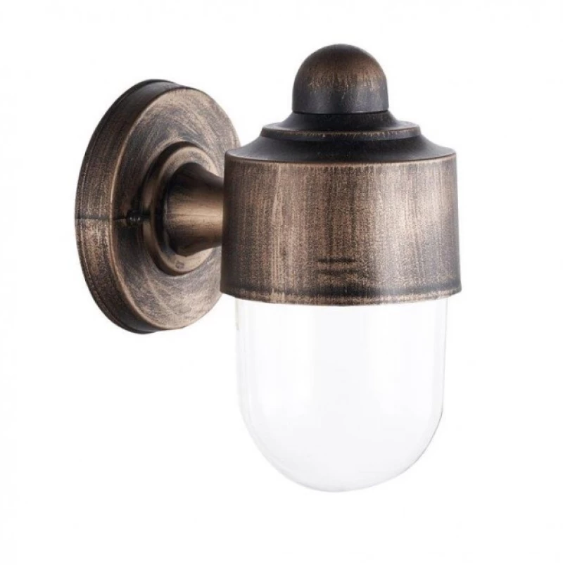 Απλίκα Φωτιστικό Τοίχου Ε27 IP44 Φ9,7 PC Lumen 9-9271 Μπρονζέ