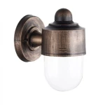 Απλίκα Φωτιστικό Τοίχου Ε27 IP44 Φ9,7 PC Lumen 9-9271 Μπρονζέ