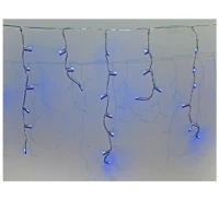 Λαμπάκια 100 LED Γιρλάντα Επεκτεινόμενα με Πρόγραμμα και Σταθερά χωρίς Τροφοδοσία Διάφανο Καλώδιο Μπλε IP44 30-0114 Lumen 30-0114 Διάφανο