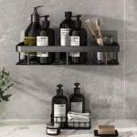 HOME USE ράφι τοίχου HUH-0162  μεταλλικό  30x5x13cm  μαύρο