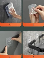 HOME USE ράφι τοίχου HUH-0162  μεταλλικό  30x5x13cm  μαύρο