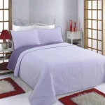 ΚΟΥΒΕΡΛΙ σετ (240cm x 260cm + 2 x 50cm x 70cm) DIAMOND lila/purple - -