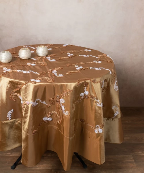 Σατέν Ροτόντα (180cm rd) 6271 Χρυσό - -