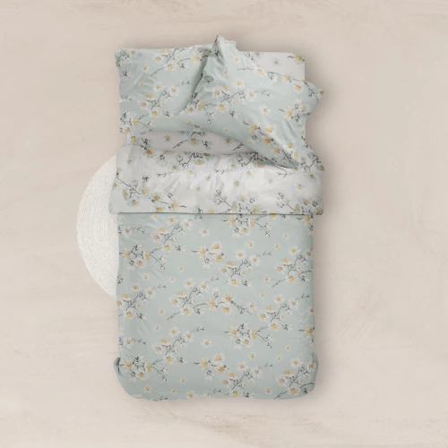 Σεντόνια Εμπριμέ Σετ Jasmine Υπέρδιπλα Ροζέ (2) 240 x 260 cm + (2) 50 x 70 cm