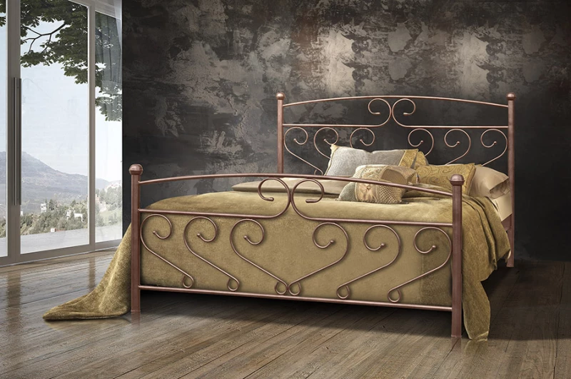 Μεταλλικό κρεβάτι Metal Casa Κως Μαύρο 90 x 200
