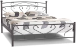 Μεταλλικό κρεβάτι Metal Casa Σύρος Μαύρο 90 x 200