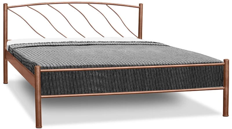 Μεταλλικό κρεβάτι Metal Casa Κύμα Καφέ 150 x 200