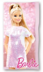 Πετσέτα Θαλάσσης Quick Dry Mattel Barbie 85 70X140 Digital Print Pink 100% Microfiber - -