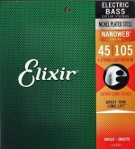 Elixir 14087 Nanoweb Nickel Plated Steel, Extra Long Scale - 45-105