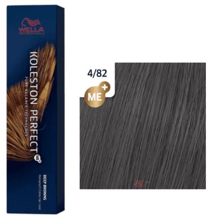Wella Koleston Perfect Me+ Rich Naturals 60ml - 4/82 Καστανό Μπλέ Ματ