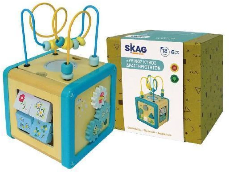 Ξύλινο κύβος δραστηριοτήτων Skag 300681