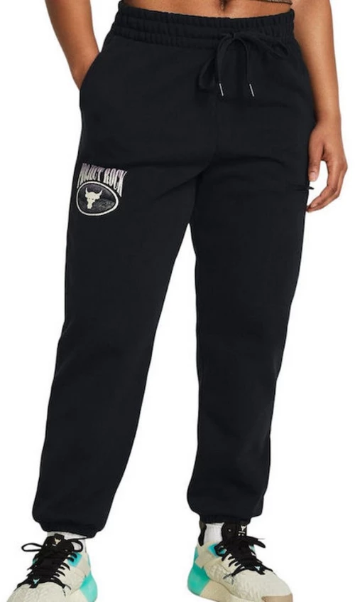 UA Pjt Rck Q1 HW Terry Pant 1383305-001 UNDER ARMOUR Μαύρο