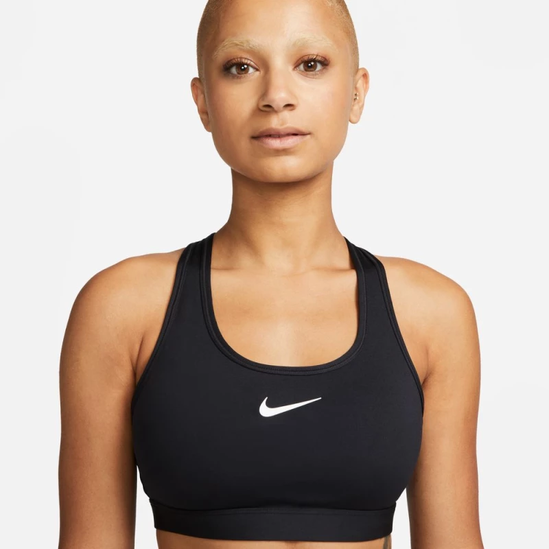 Nike Swoosh Medium Support DX6821 DX6821-010 NIKE Μαύρο