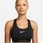 Nike Swoosh Medium Support DX6821 DX6821-010 NIKE Μαύρο