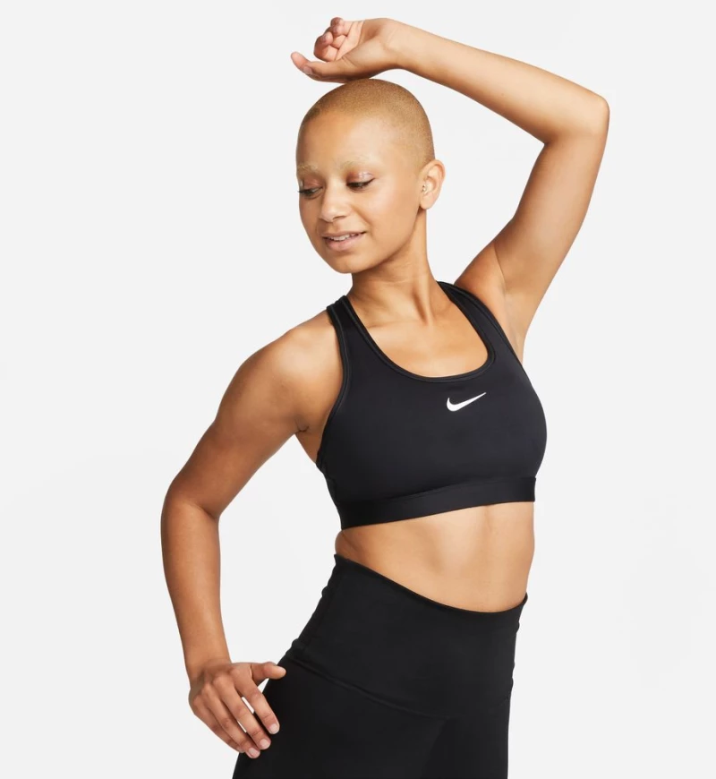 Nike Swoosh Medium Support DX6821 DX6821-010 NIKE Μαύρο
