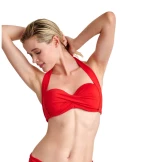 Blu4u Μαγιό Bikini Τοπ 'Solids' D-Cup με Μπανέλα - Κόκκινο