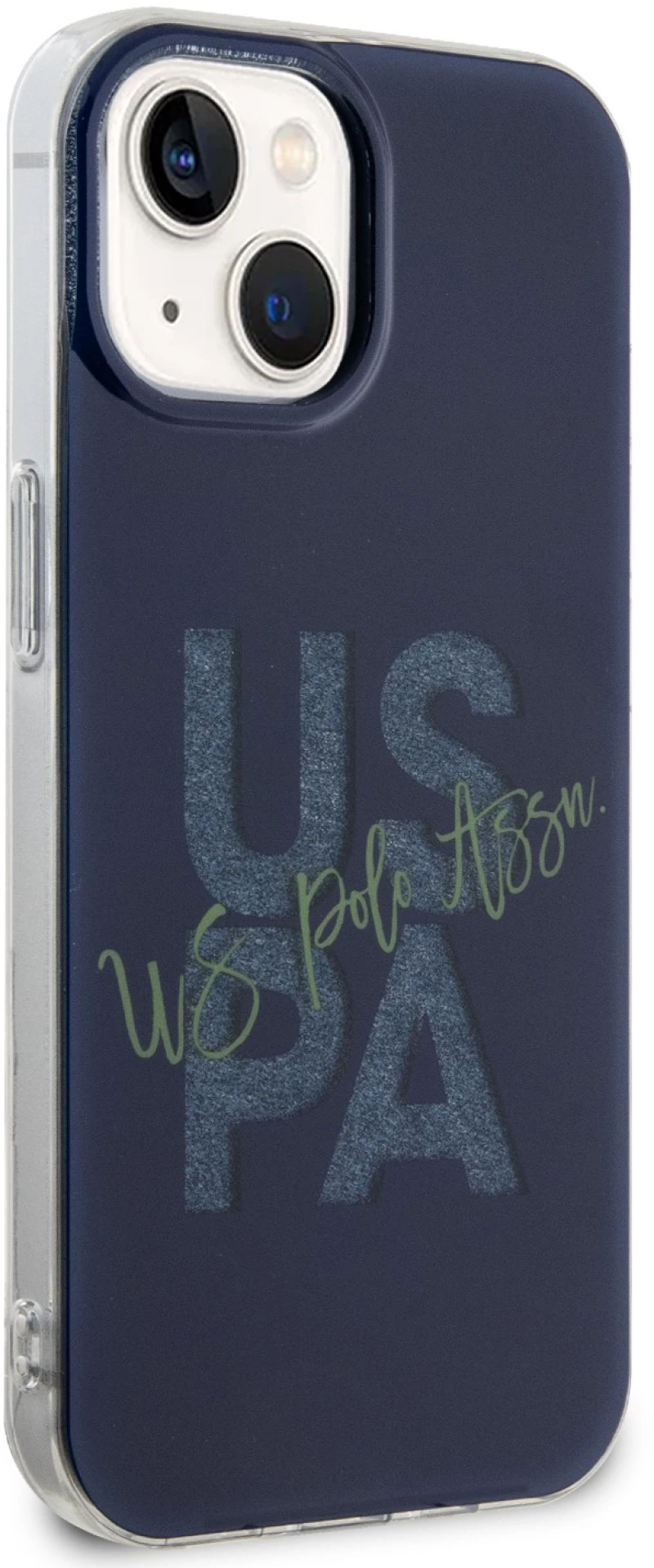 U.S. Polo Assn. Hard Case IML Glitter Script – Θήκη προστασίας από σιλικόνη iPhone 15 Navy – USHCP15SUGLV