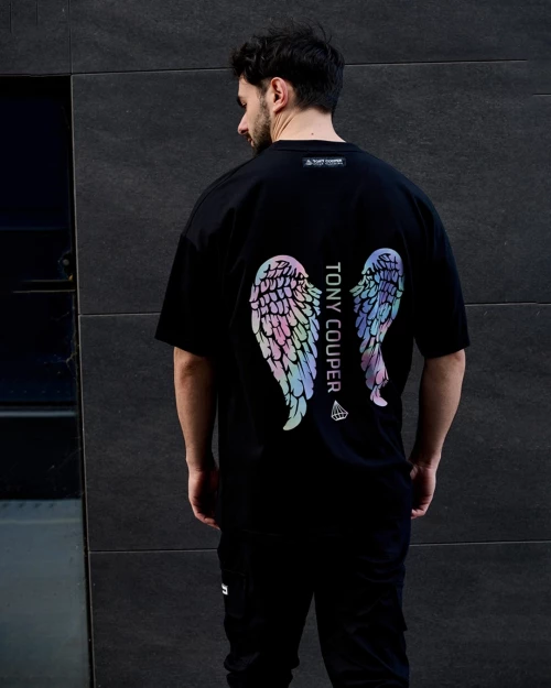 Κοντομάνικη μπλούζα oversized blackwings Tony Couper