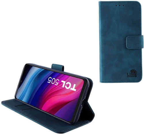LIME ΘΗΚΗ TCL 505 6.75" ESSENTIAL MAGNET BOOK STAND CLIP DARK BLUE
