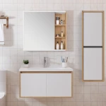 Σετ Επίπλου VERA 80 cm PLYWOOD χρ. Λεύκο/Δρυς 9SVER080WHS