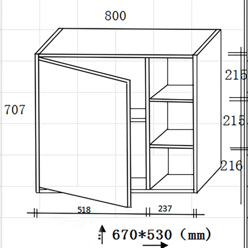 Σετ Επίπλου VERA 80 cm PLYWOOD χρ. Λεύκο/Δρυς 9SVER080WHS