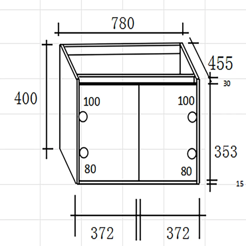Σετ Επίπλου VERA 80 cm PLYWOOD χρ. Λεύκο/Δρυς 9SVER080WHS