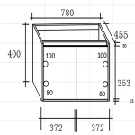 Σετ Επίπλου VERA 80 cm PLYWOOD χρ. Λεύκο/Δρυς 9SVER080WHS