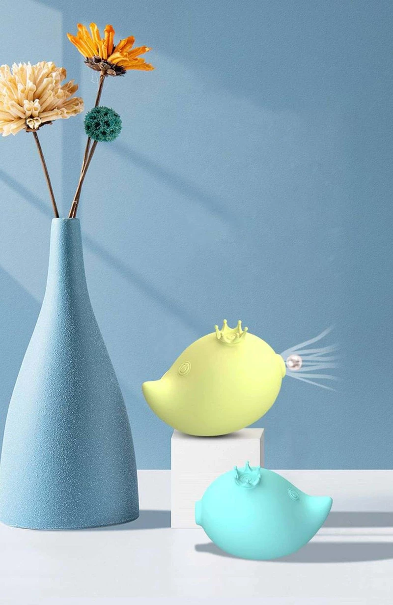 Clitoral Toy RACHEL Vibrating Fish USB 9 functions, Blue