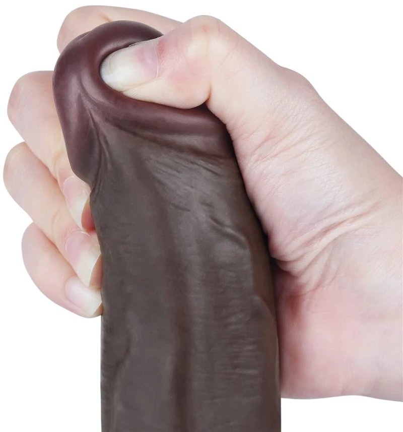 8.5'' Sliding Skin Dual Layer Dong Black II