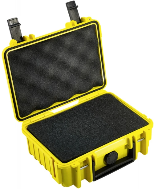 B+W Outdoor Case Type 500 yellow with pre-cut foam insert