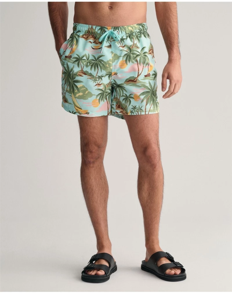 ΜΑΓΙΩ GANT HAWAII PRINT 3639-65862125, Χρώμα TURQUIOSE MIST