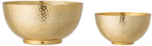 Μπωλ Camelia (Σετ 2Τμχ) 82049383 16,5x9/23x12cm Gold Bloomingville Αλουμίνιο