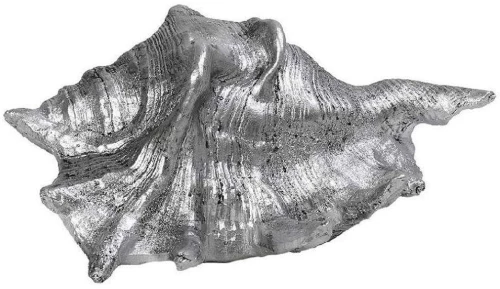 Διακοσμητικό Κοχύλι MT2726K2 14x10x6cm Silver Espiel Πολυρεσίνη